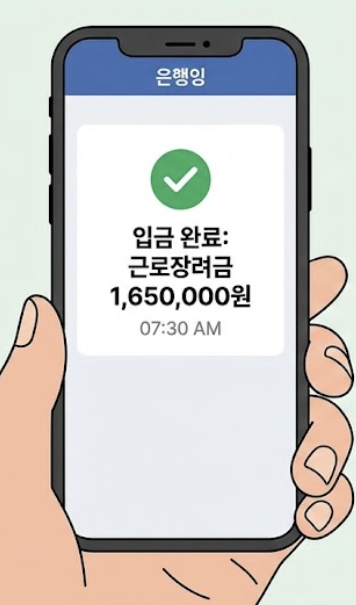 근로장려금 지급일 및 입금 시간