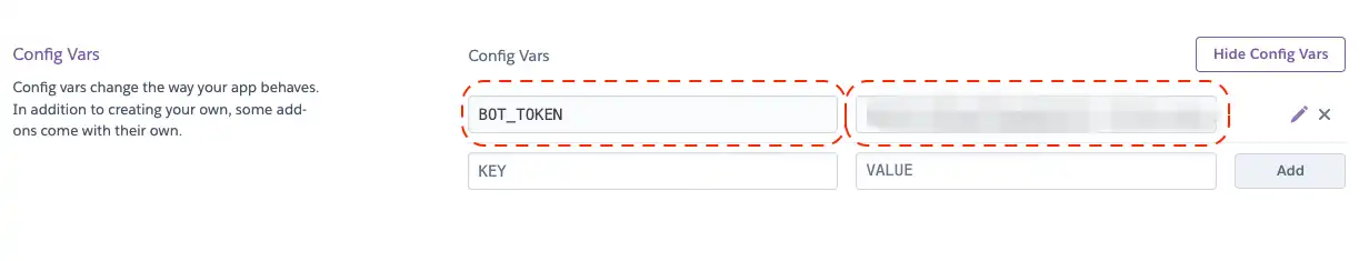 heroku config 변수