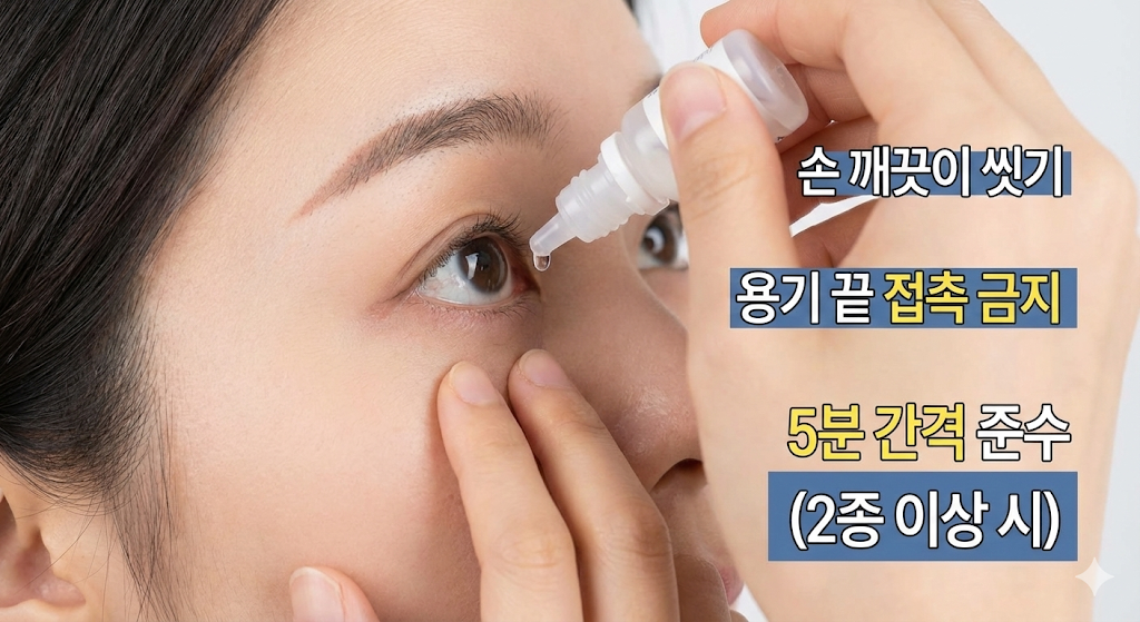 올바른 안약 투여 및 통증 관리법