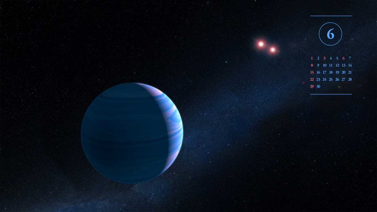 05 두 개의 별과 행성 A - 2025년6월 노트북배경화면