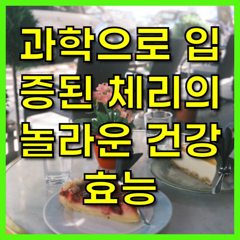 과학으로 입증된 체리의 놀라운 건강 효능