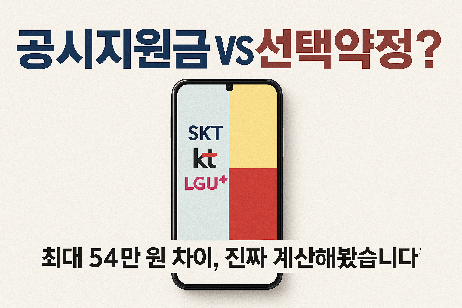 공시지원금vs선택약정 관련 사진