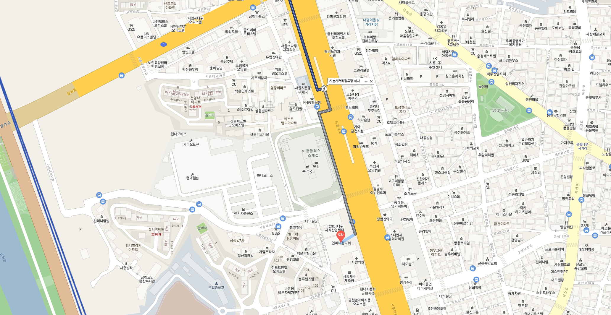 금천 시흥 지식산업센터 이동