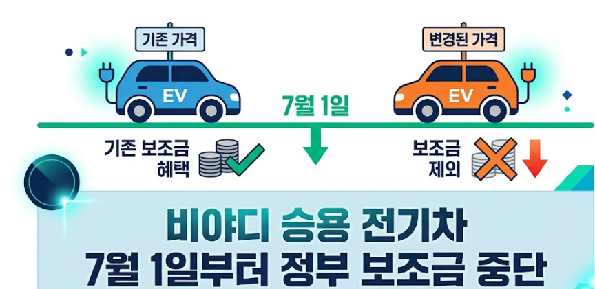 BYD 보조금 탈락(실구매가, 보급사업, 선업정책)