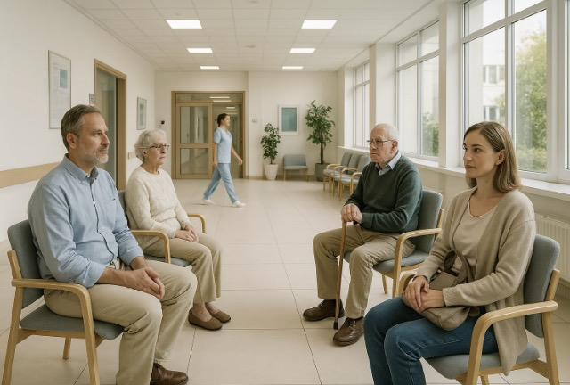 병원의 평화로운 대기실
