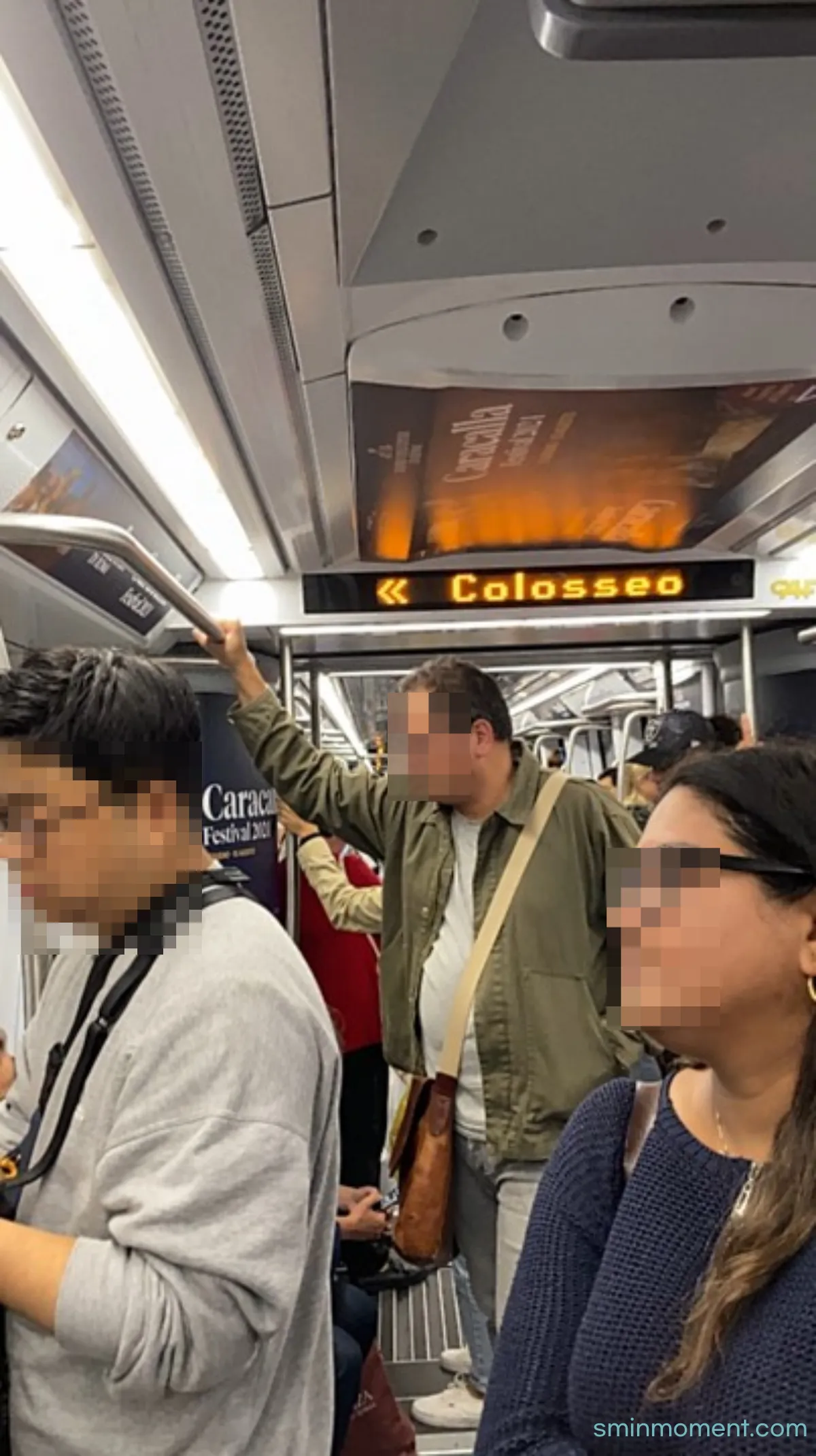 이탈리아-피렌체-아침-산타마리아노벨라역-로마-테르미니역-콜로쎄오역-지하철-타기-지하철안