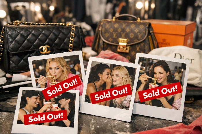 명품보다 더 주목받는 모델들의 자연스러운 비하인드 폴라로이드