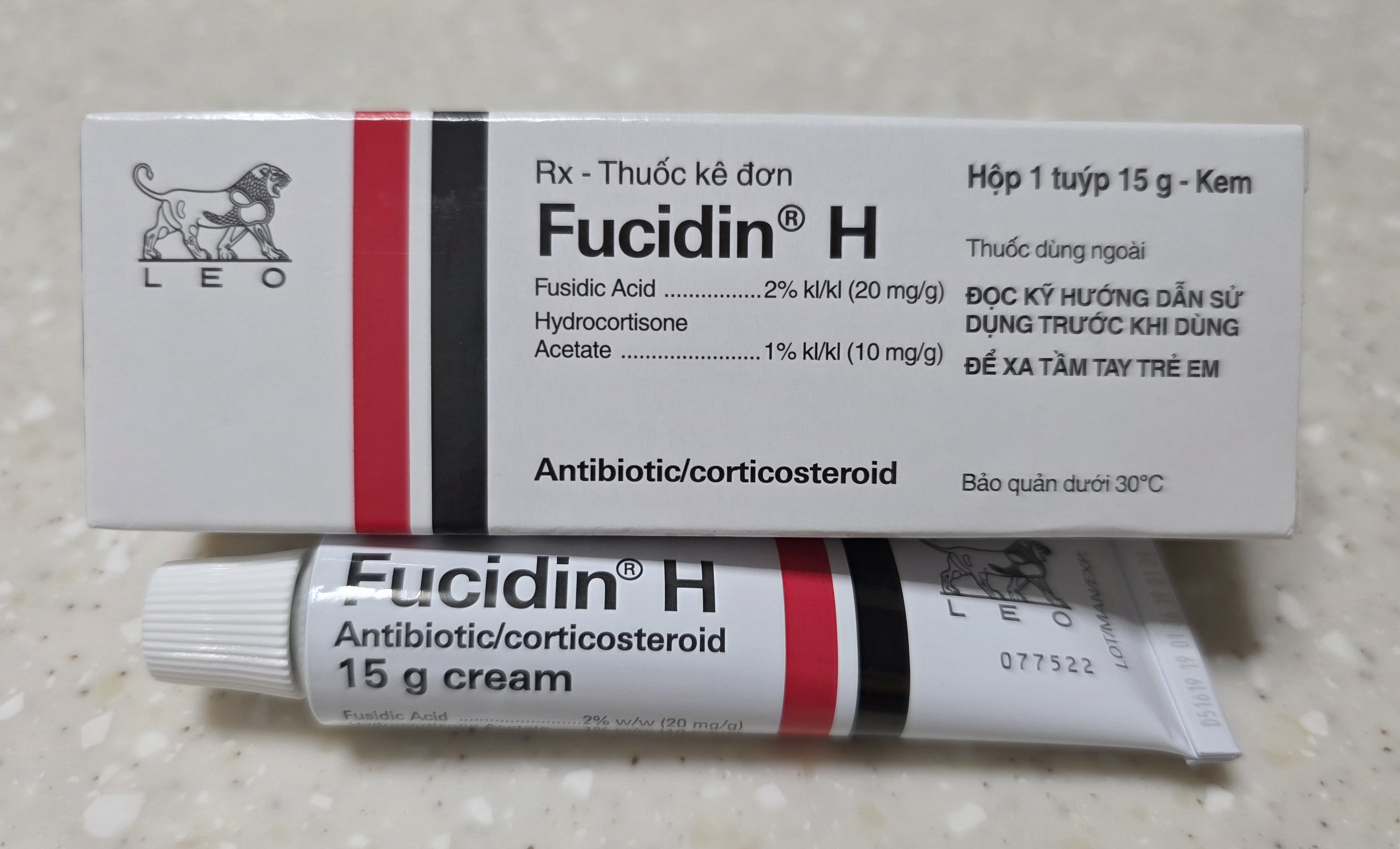 베트남 Fucidin H 후시딘H 크림 15g