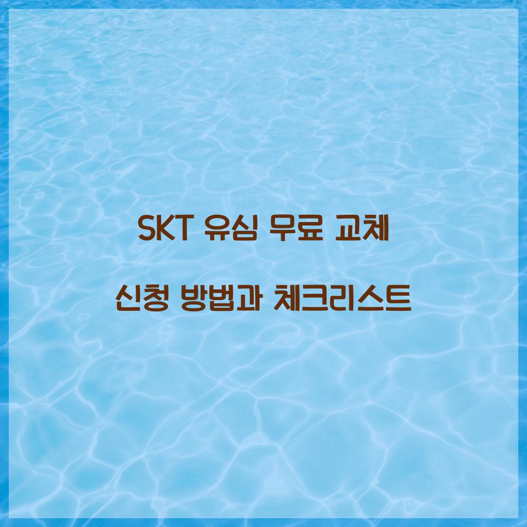 SKT 유심 무료 교체