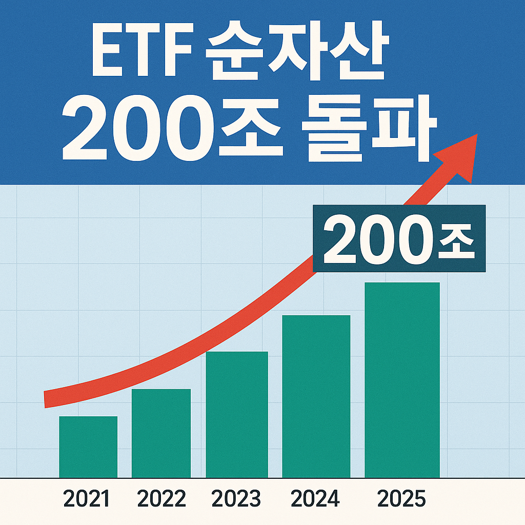 국내 상장지수펀드(ETF) 순자산 총액 200조 원 돌파