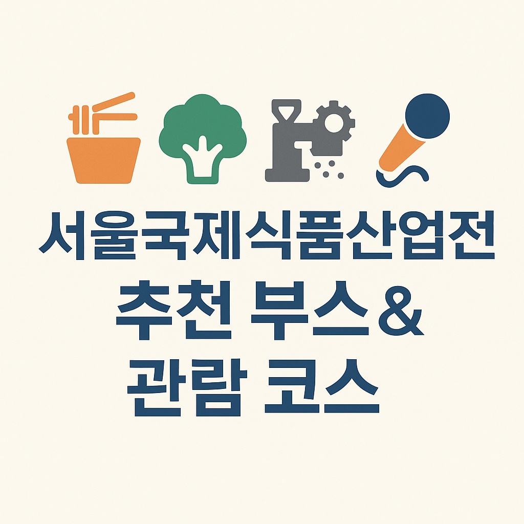 서울국제식품산업전 추천 부스 &amp; 관람 코스