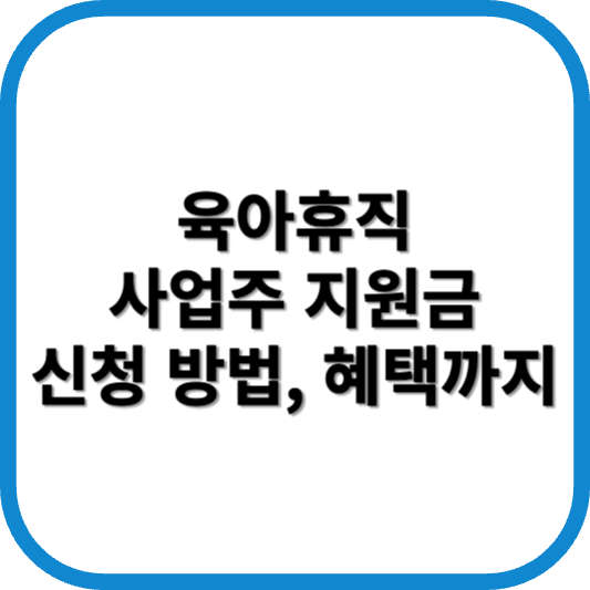 육아휴직 사업주 지원금