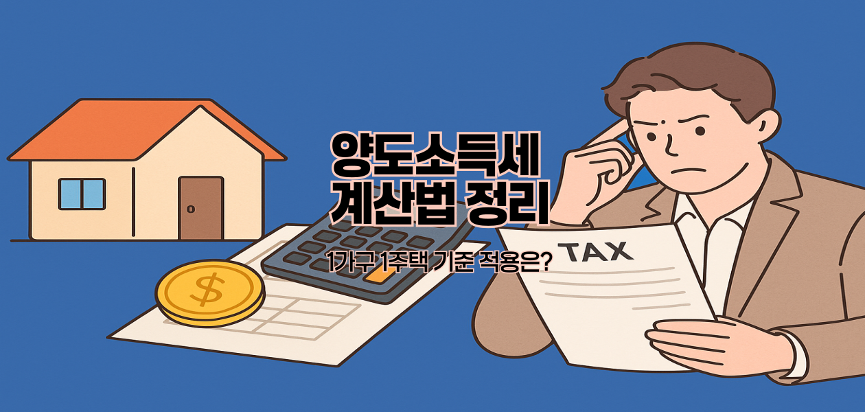 양도소득세 계산법 정리｜1가구 1주택 기준 적용은?