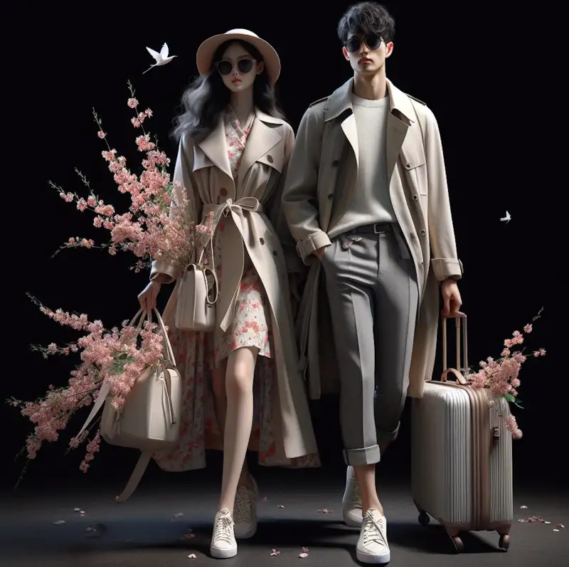 꽃피는-4월에-해외여행하는-커플의-모습