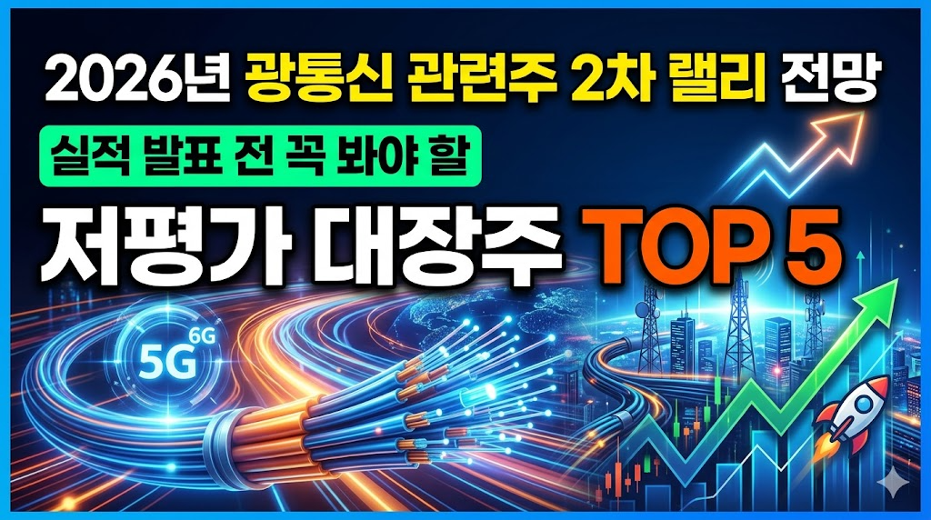 2026년 광통신 관련주 2차 랠리 전망: 실적 발표 전 꼭 봐야 할 저평가 대장주 TOP 5