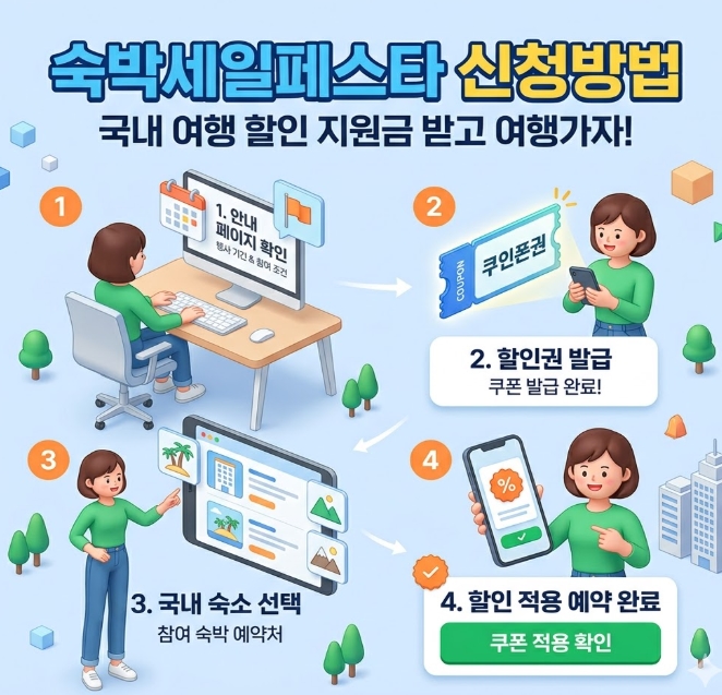 숙박세일페스타 국내 여행 할인 지원금 신청방법