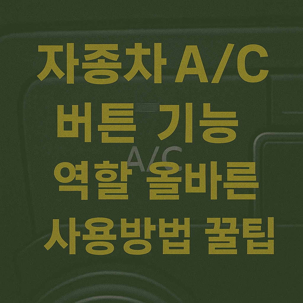자동차 AC 버튼 기능 역활 올바른 사용방법 꿀팁 블로그 썸네일 사진