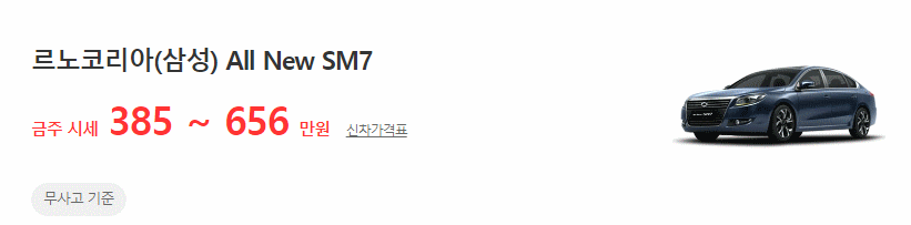 올 뉴 SM7 중고차