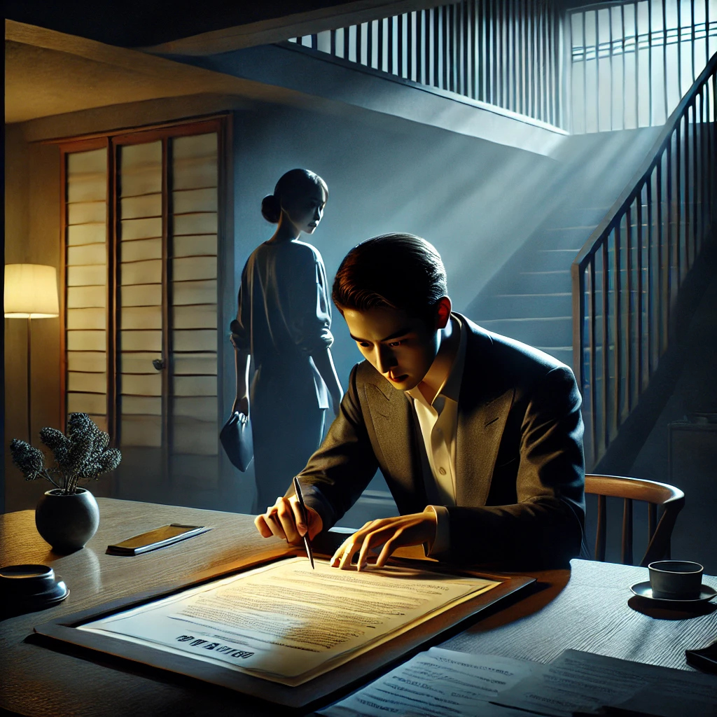 유언장을 몰래 변조하려는 상속인들