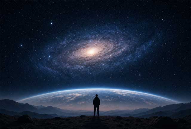 우주를 바라보는 모습