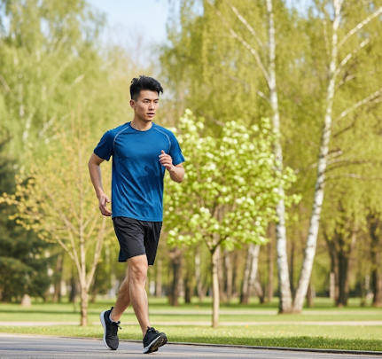 빠르게 걷는 모습