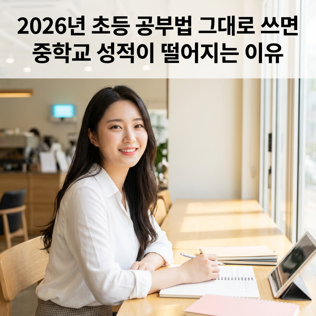 2026년 초등 공부법 그대로 쓰면 중학교 성적이 떨어지는 이유