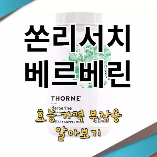 쏜리서치 베르베린 효능 가격 부작용