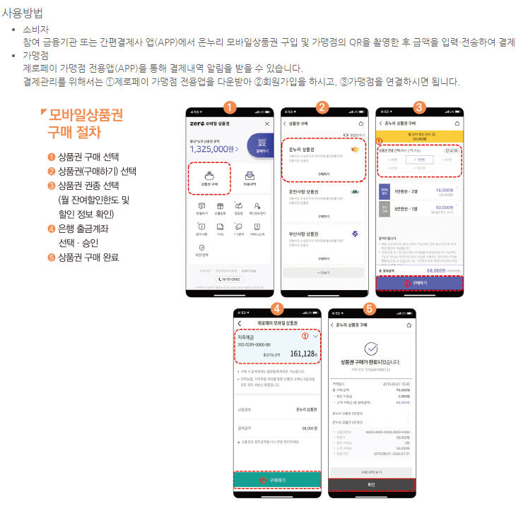 모바일 상품권 이용안내