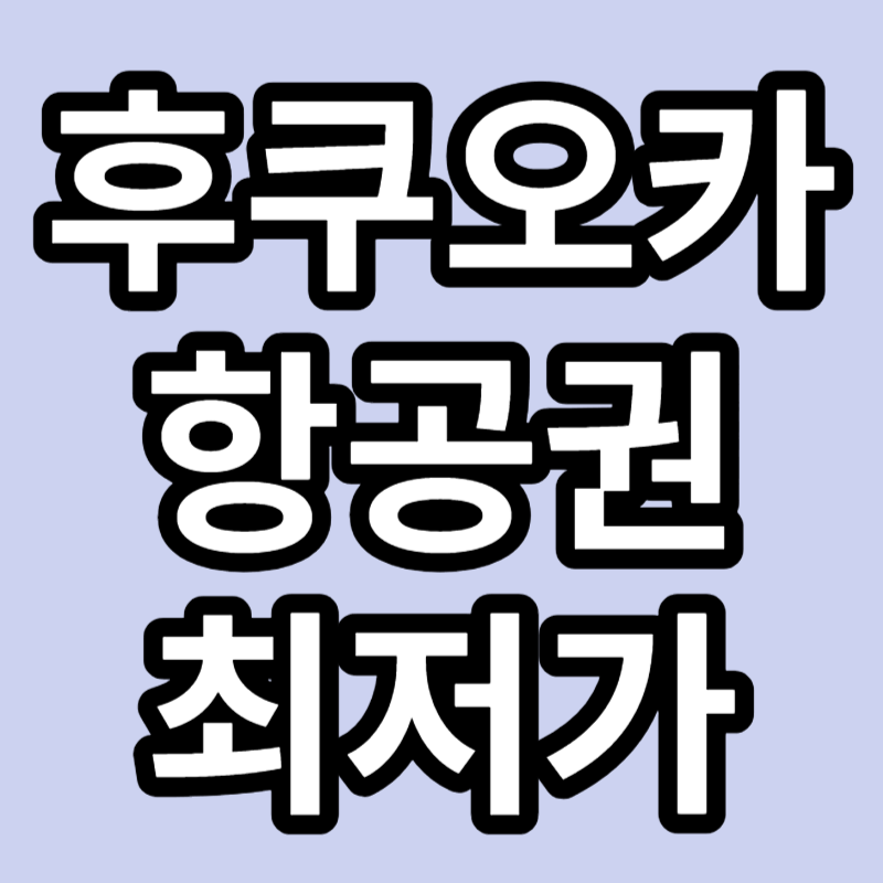 후쿠오카 항공권