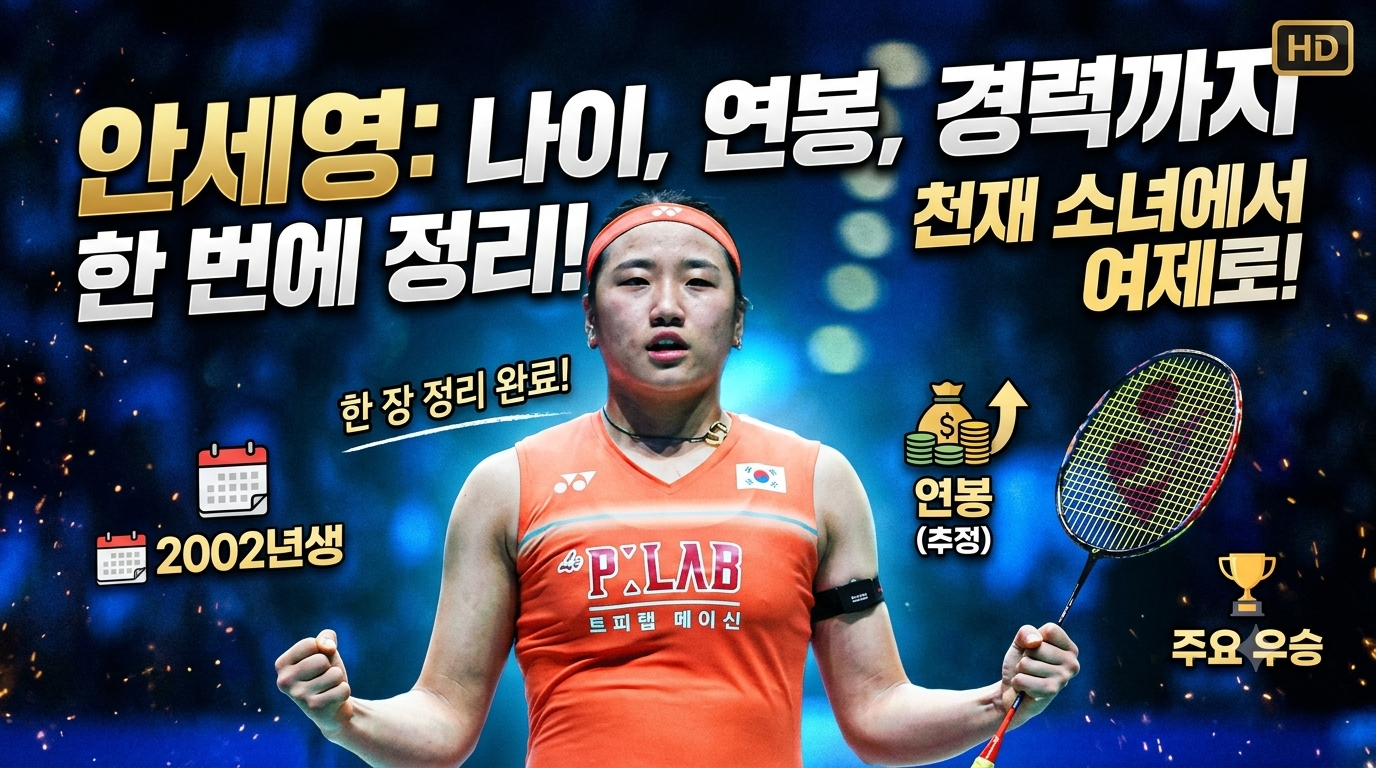 안세영 나이, 연봉, 경력까지 한 번에 정리해 봤어요