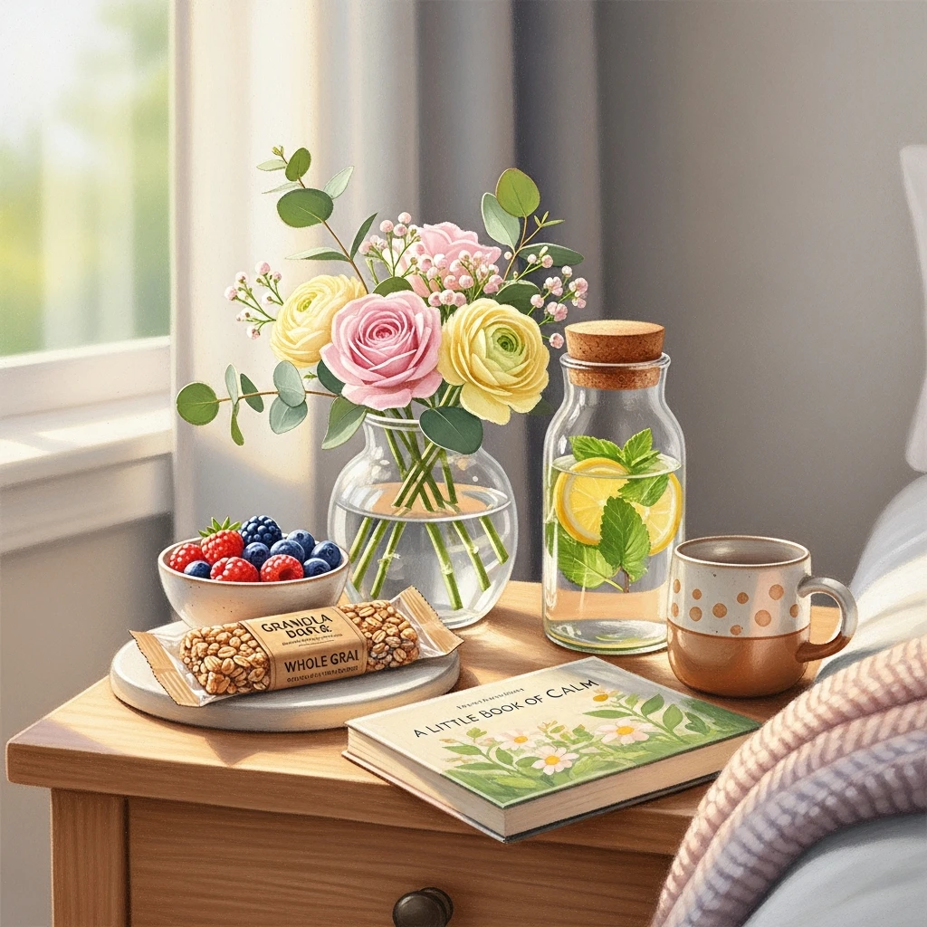 병문안 선물 테이블