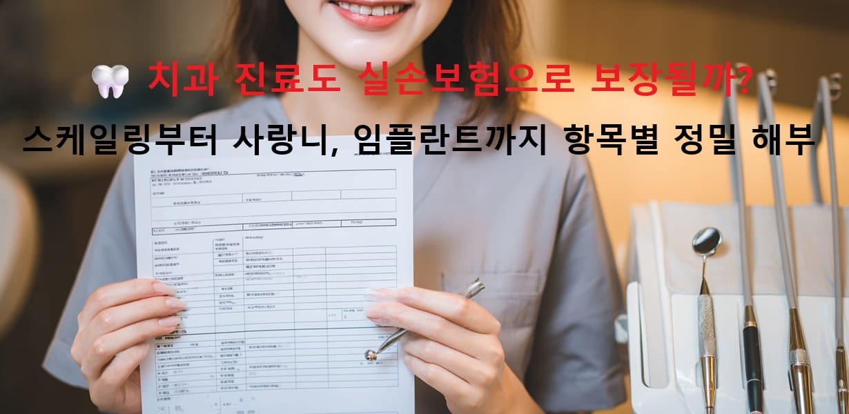 치과 진료 후 실손보험 서류를 들고 있는 한국인 환자 이미지