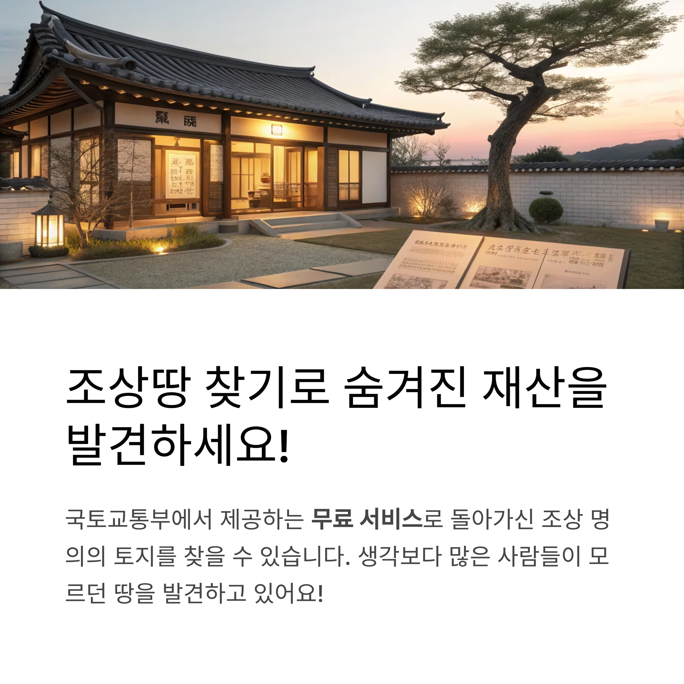 조상땅찾기 신청