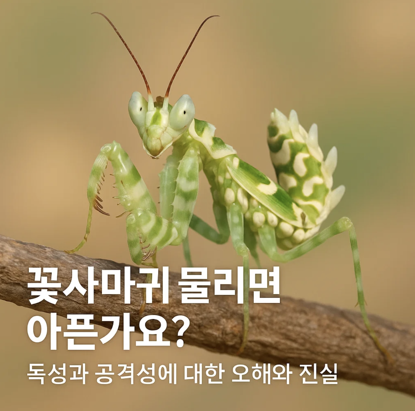 꽃사마귀 물리면 아픈가요? 독성과 공격성에 대한 오해와 진실