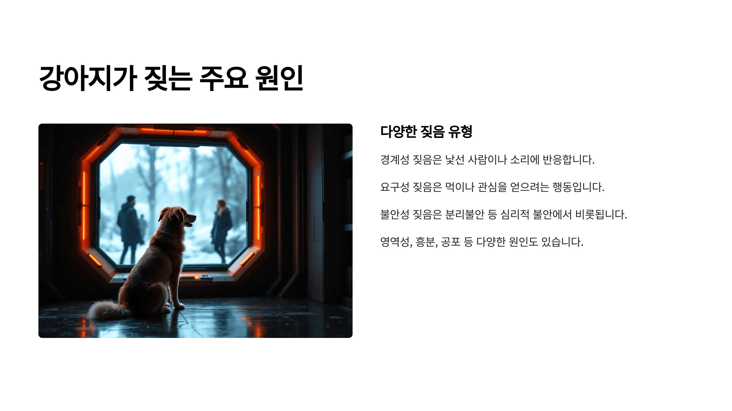강아지가 짖는 이유