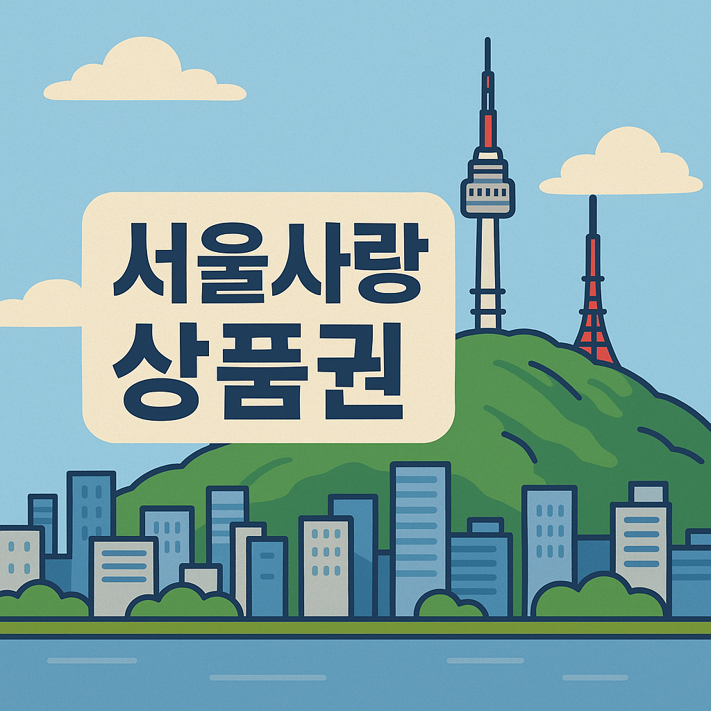 서울사랑상품권 문구와 남산타워 이미지