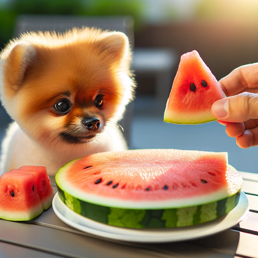 강아지와 수박