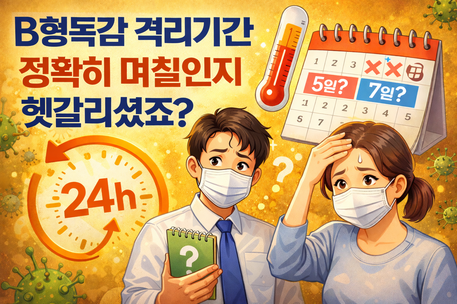 B형독감 격리기간 정확히 며칠? 5~7일 기준의 진짜 의미 정리