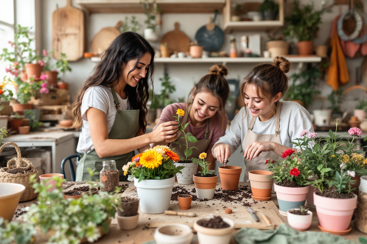 원예체험 하는 모습