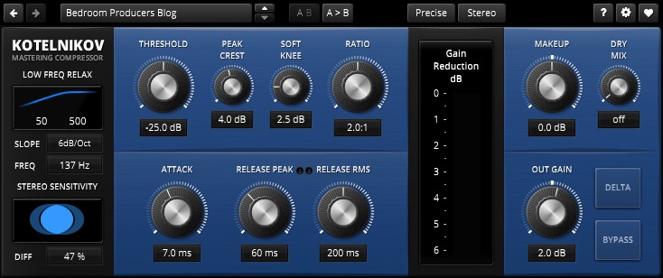 무료 가상악기 VST - TDR Kotelnikov 컴프레서 이펙터