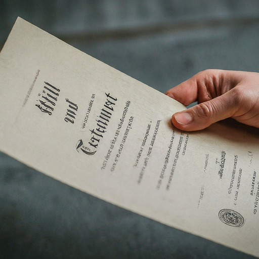 상속문서가 자세히 조명되고 있는 사진