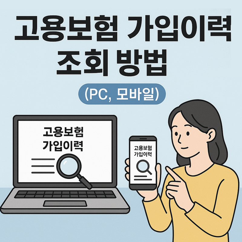 고용보험 가입이력 조회 방법