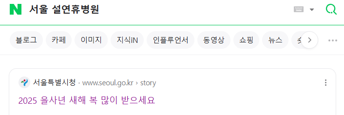 2025 서울시 설연휴 문여는 병원 약국 소아과 찾기