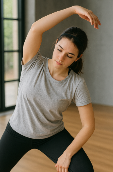 스트레칭 하는 사람