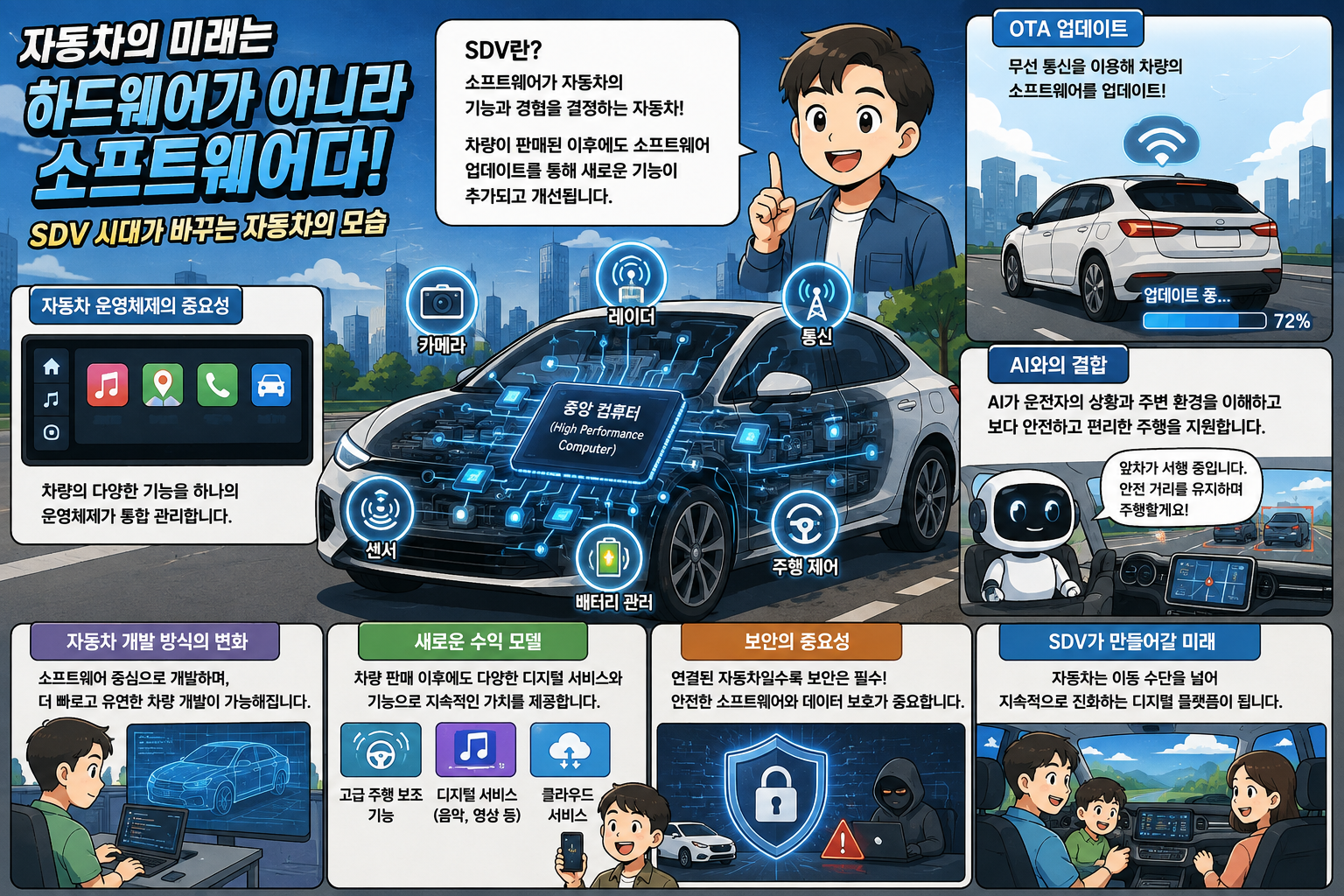 자동차의 미래는 하드웨어가 아니라 소프트웨어다: SDV 시대가 바꾸는 자동차의 모습