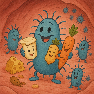 유익균의 먹이가 되는 성분과 함께 섭취