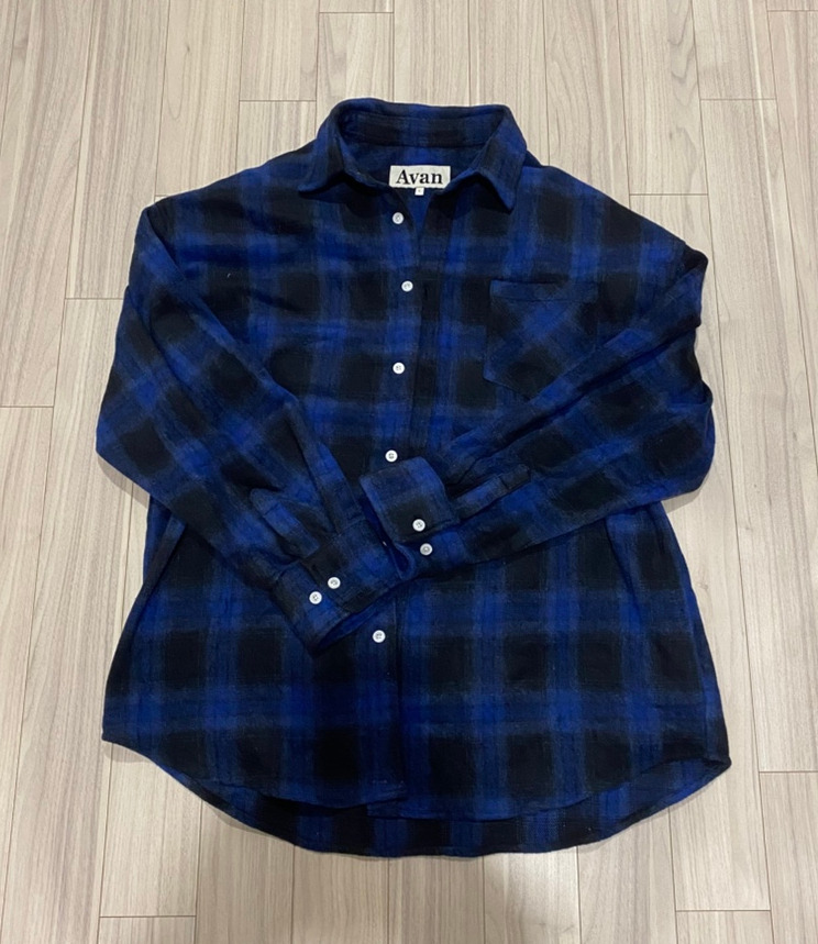 어반드레스 오버사이즈 체크 셔츠 블루블랙 UNISEX FLEX CHECK SHIRT BLUE