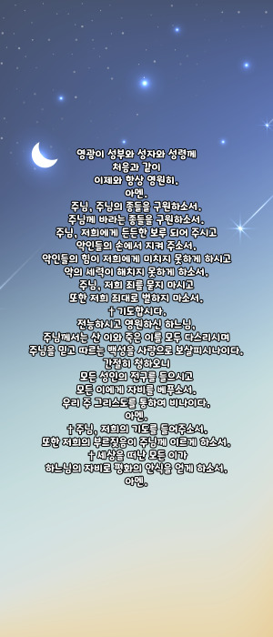 가톨릭 일상적으로 바치는 성인 호칭기도