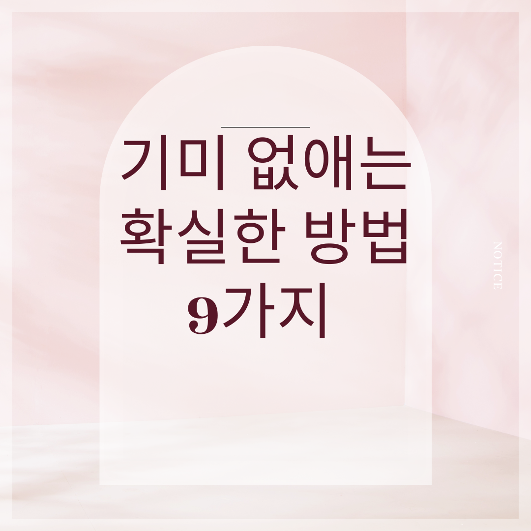 기미 없애는 확실한 방법 9가지