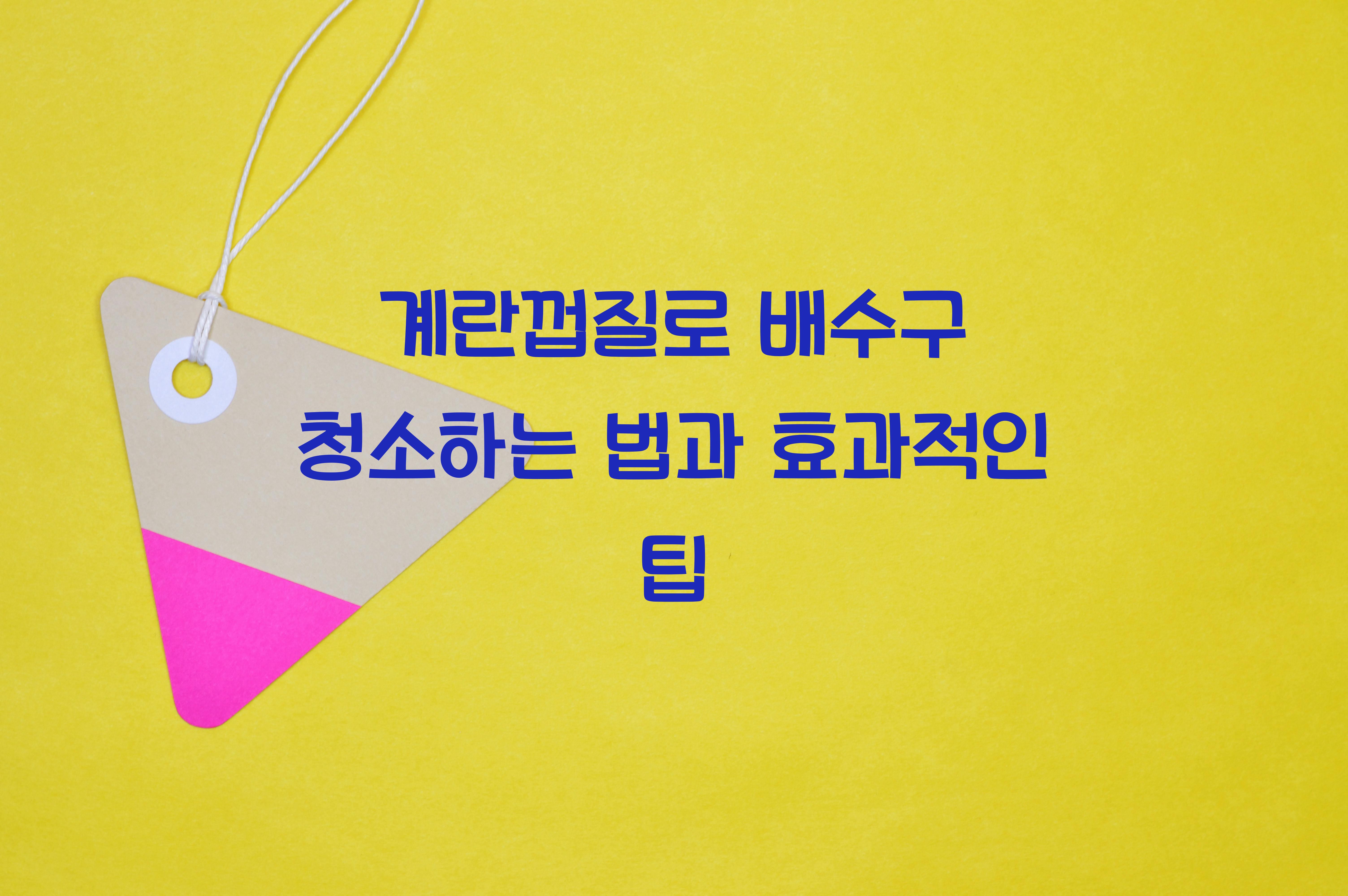 계란껍질로 배수구 청소하는 법